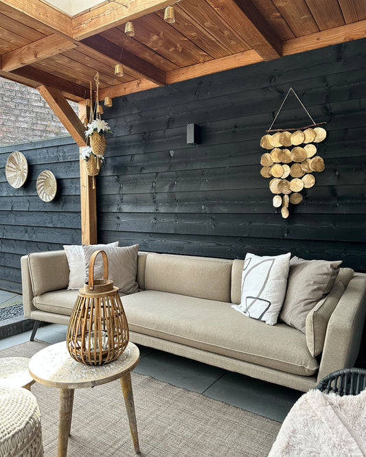 Set of 2 Side Tables UDAY Mango Wood White