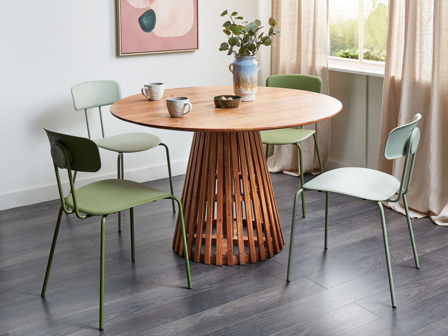 Dining Table MESILLA Brown 120 cm 120 cm Acacia Wood